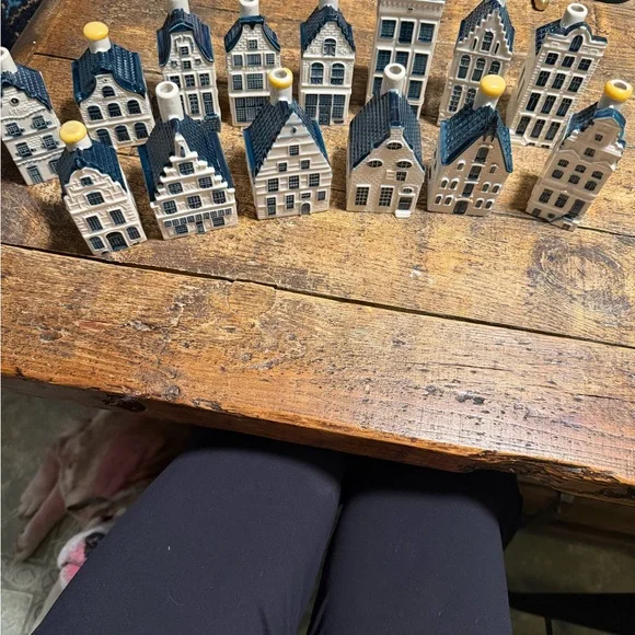 Charming vintage delft Ceramic House Figurines Set - Blue and White - Picture 1 of 4